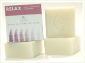 Relax soap with essential oil of lavender.